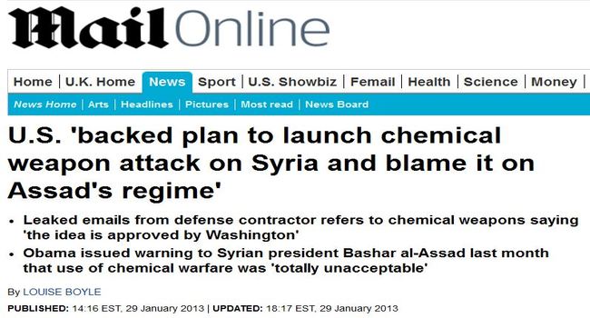 Ataque químico de bandera falsa a efectuarse en siria despierta temores de guerra